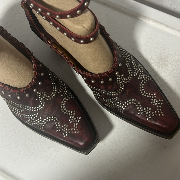 NEW Old Gringo Evangelina ruby red strappy cowboy boot shoe booties shooties 9B - Picture 5 of 13